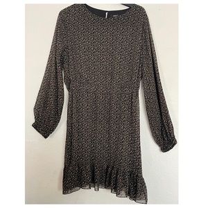 FOREVER 21 PLUS SIZE BLACK FLORAL LACE FIT & FLARE DRESS SIZE 3X.